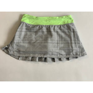 Lululemon Pace Setter Skirt Pleated 6 Silver Spoon
